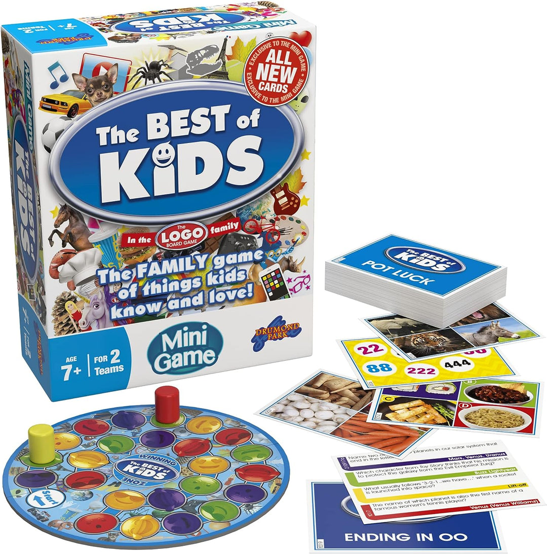 Drumond Park LOGO Mini Best of Kids Brettspiel, Mini-Reisebrettspiel für Kinder,