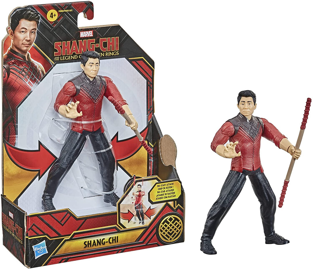 Shang Chi , F0960 Hasbro Marvel And The Legend Of The Ten Rings Action Figure Toy With Bo Staff Attack Feature! For Children Aged 4 And Up