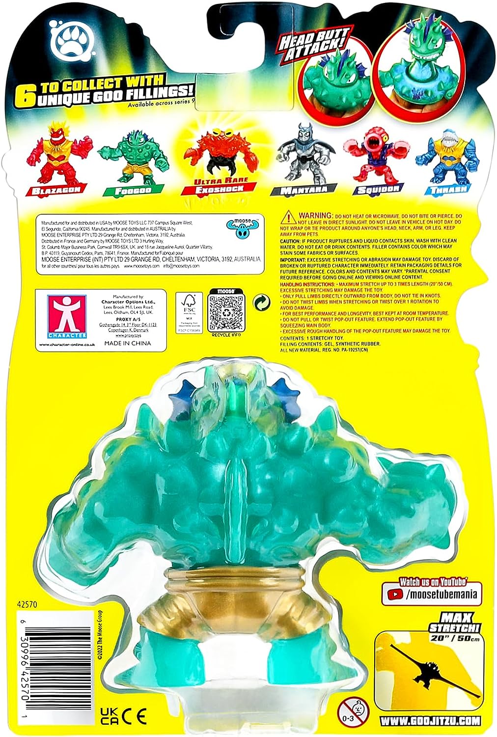 Helden von Goo Jit Zu Deep Goo Sea Foogoo Heldenpaket. Super Oozy, mit Glibber gefülltes Spielzeug.