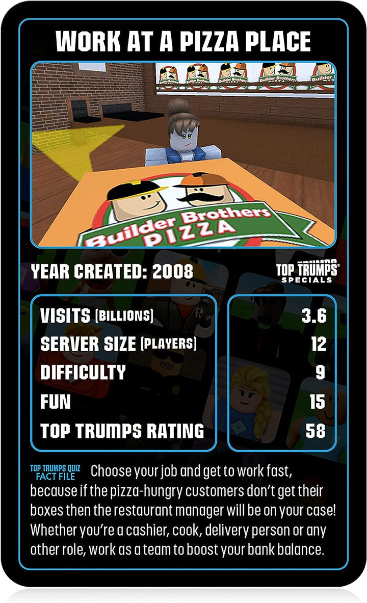 The Independent and Unofficial Guide to Roblox Top Trumps Special Card Games