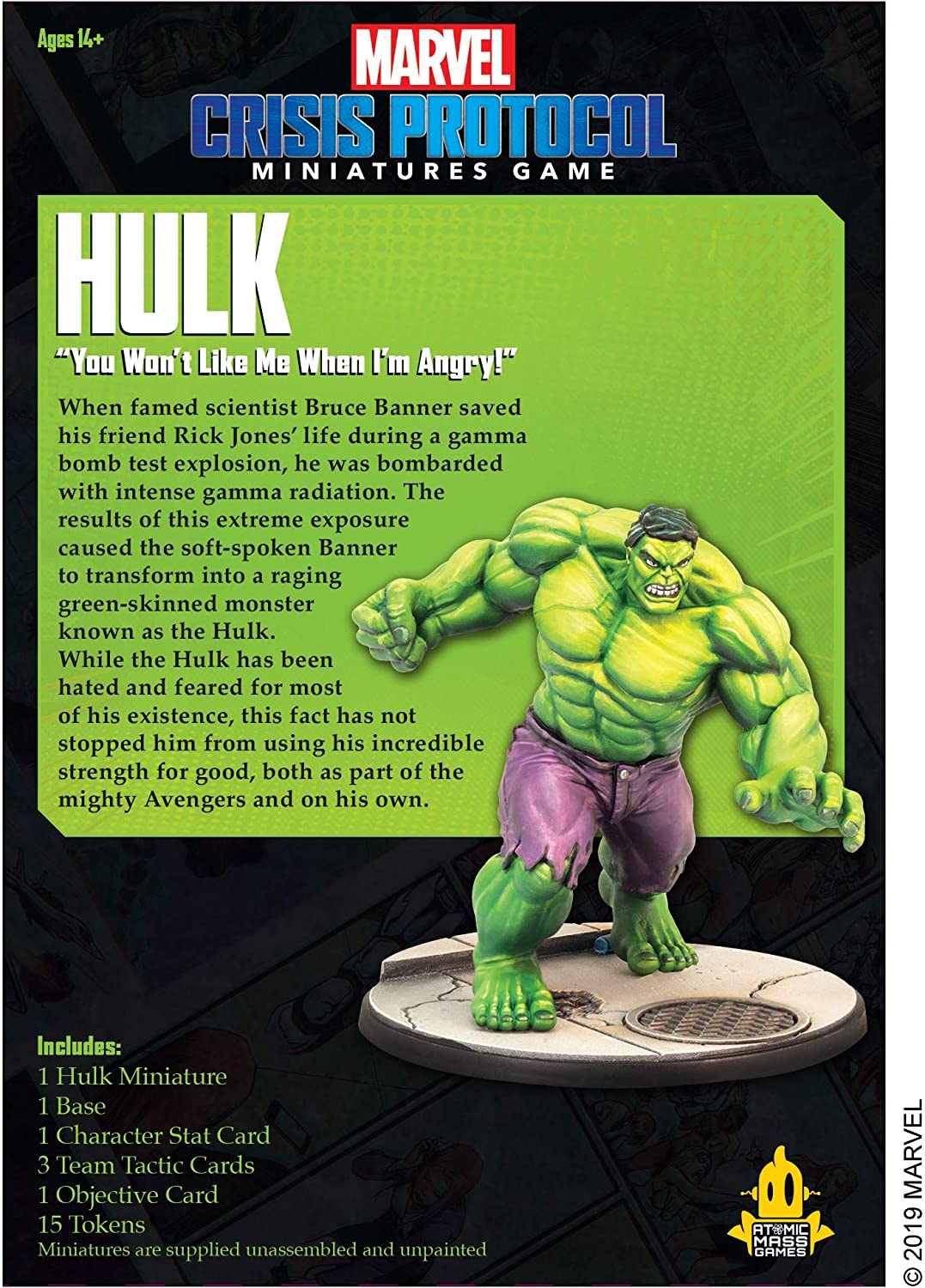 Atomic Mass Games Marvel Crisis Protocol: Hulk (FFGMSG04)