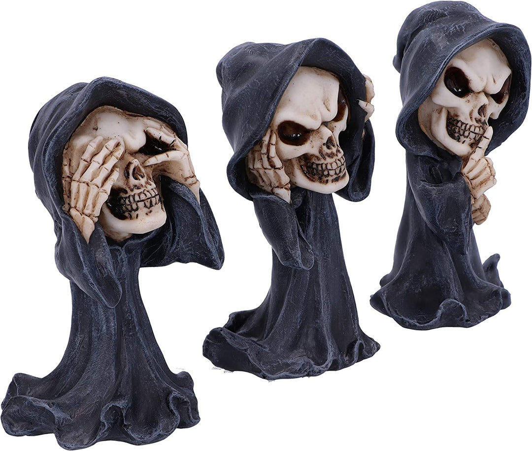 Nemesis Now Three Wise, 11 cm, See No Hear No Speak No Evil, Cartoon-Sensenmänner, B