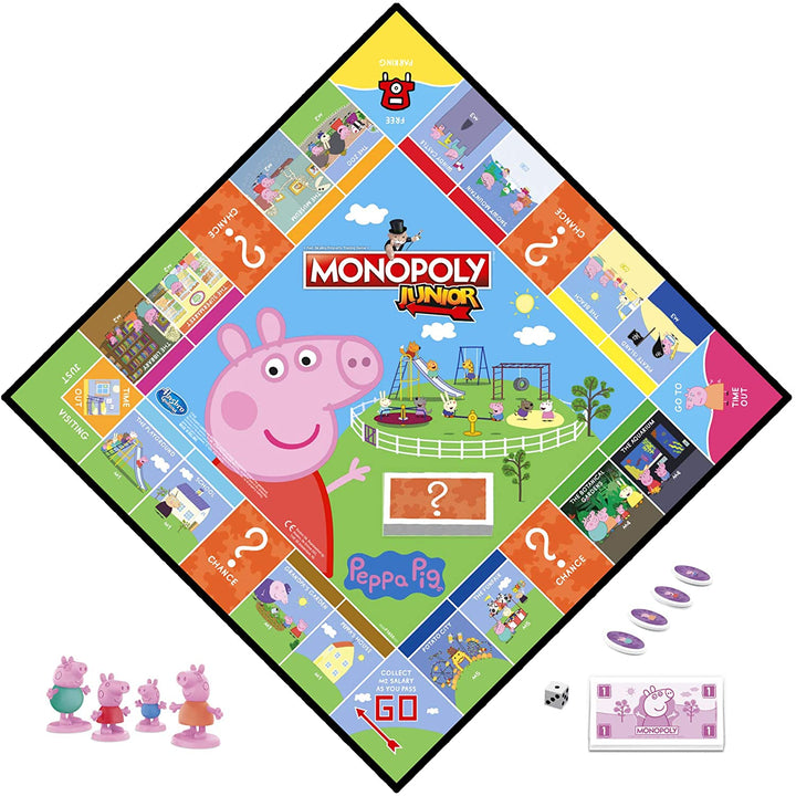 Monopoly Junior : Jeu de société édition Peppa Pig pour 2 à 4 joueurs