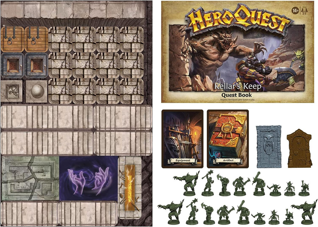 Avalon Hill HeroQuest Kellar's Keep-Erweiterung, ab 14 Jahren, 2–5 Spieler, erforderlich