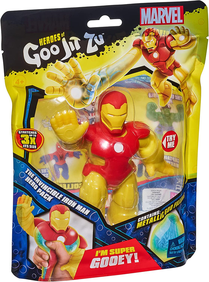 Heroes of Goo Jit Zu Marvel Hero Pack. The Invincible Iron Man - Gooey 4.5-Inch