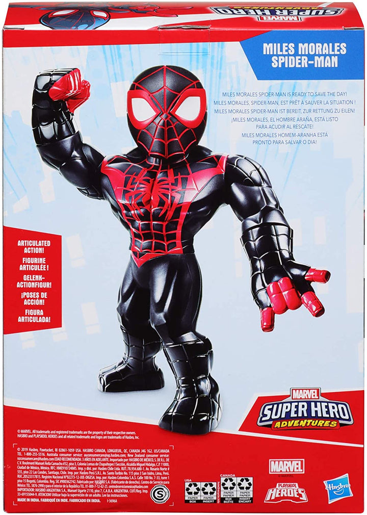 Playskool Heroes Mega Mighties Marvel Super Hero Adventures Kid Aracnide, Action Figure da collezione 25 cm