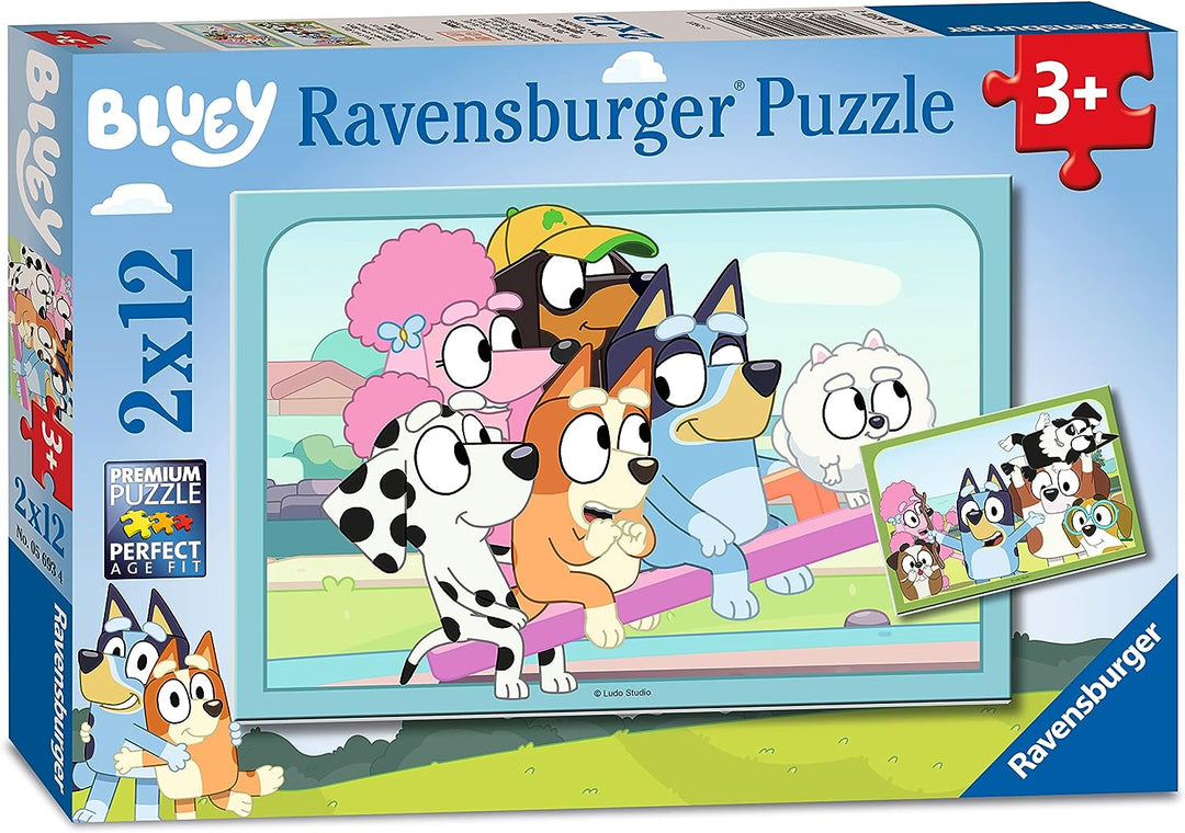 Ravensburger 5693 Bluey Puzzles für Kinder ab 3 Jahren – Kleinkindspielzeug – 2x 1