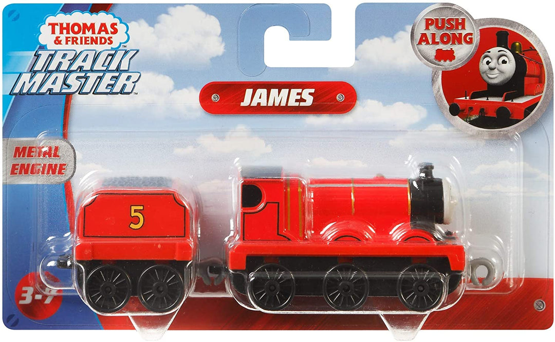 Thomas &amp; Friends FXX21 Trackmaster spinge lungo il motore del treno in metallo di James
