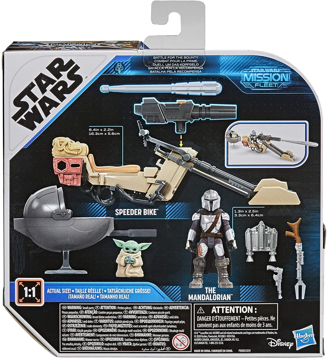 Star Wars Mission Fleet Expedition Class The Mandalorian The Child Battle for The Child Battle for the Bounty Figuras y vehículo a escala de 6 cm