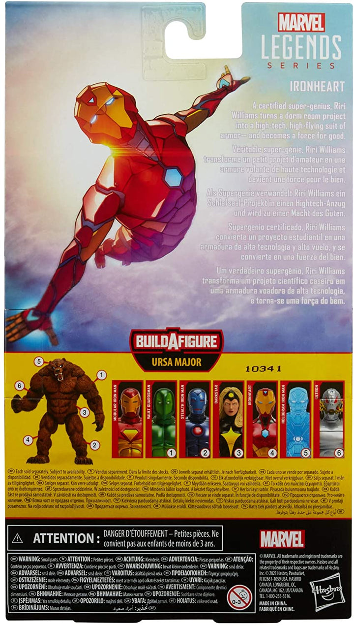 Hasbro Marvel Legends Series 6-Zoll-Ironheart-Actionfigurenspielzeug, erstklassiges Design und Artikulation, inklusive 5 Zubehörteilen und 1 Build-A-Figure-Teil, mehrfarbig, F0360