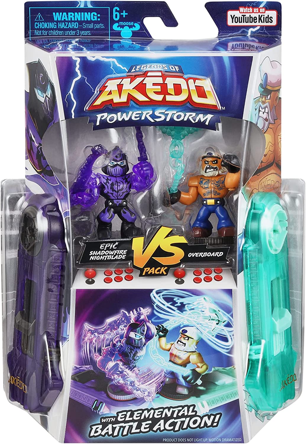Legends of Akedo: Powerstorm Versus Pack – Epische Shadowfire Nightblade Vs Overboard Warrior-Figuren