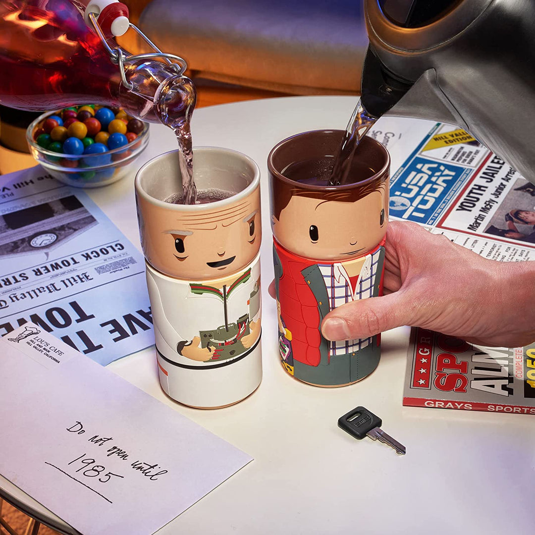 CosCups Numskull Back To The Future Doc Braune Keramiktasse mit Gummihülle, 40