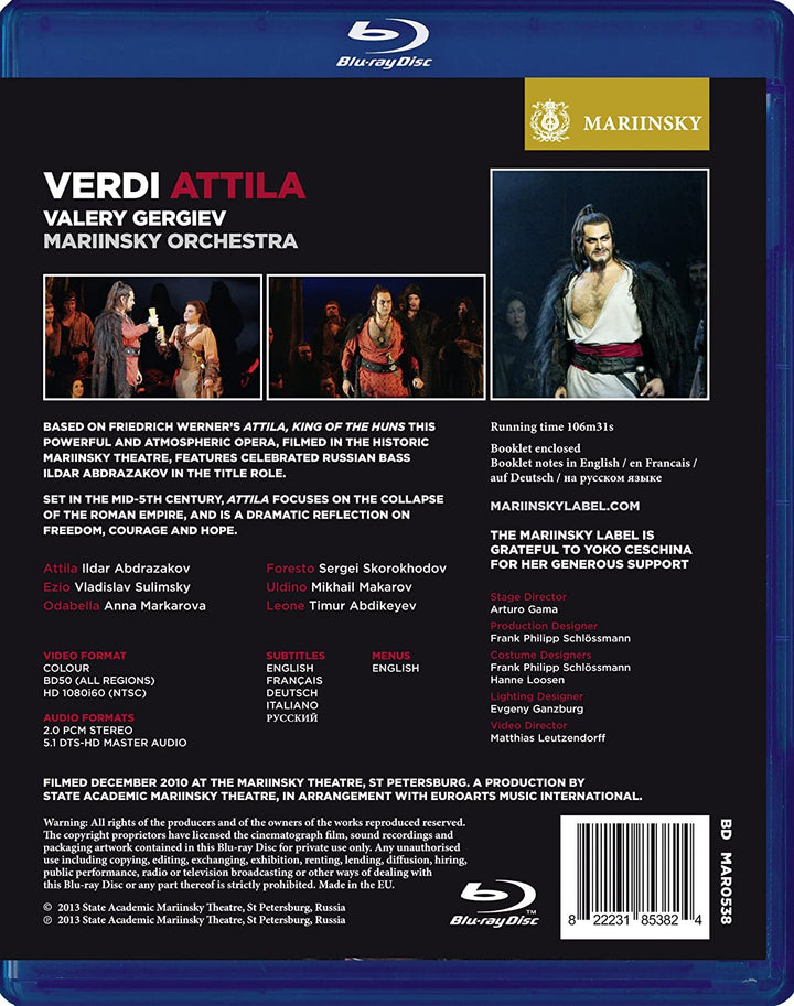 Verdi: Attila (Abdrazakov, Mariinsky Orchestra/Gergiev) [2013] [Blu-ray]