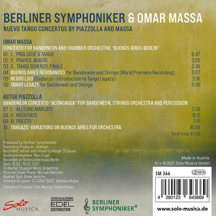 Nuevo Tango Concertos [Berliner Symphoniker; Omar Massa] [Solo Musica: SM366] [Audio CD]