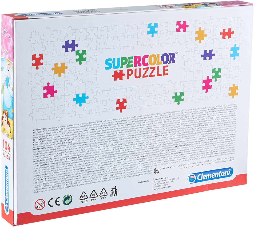 Clementoni 27086 Prinzessinnen-Puzzle für Kinder (104 Teile)