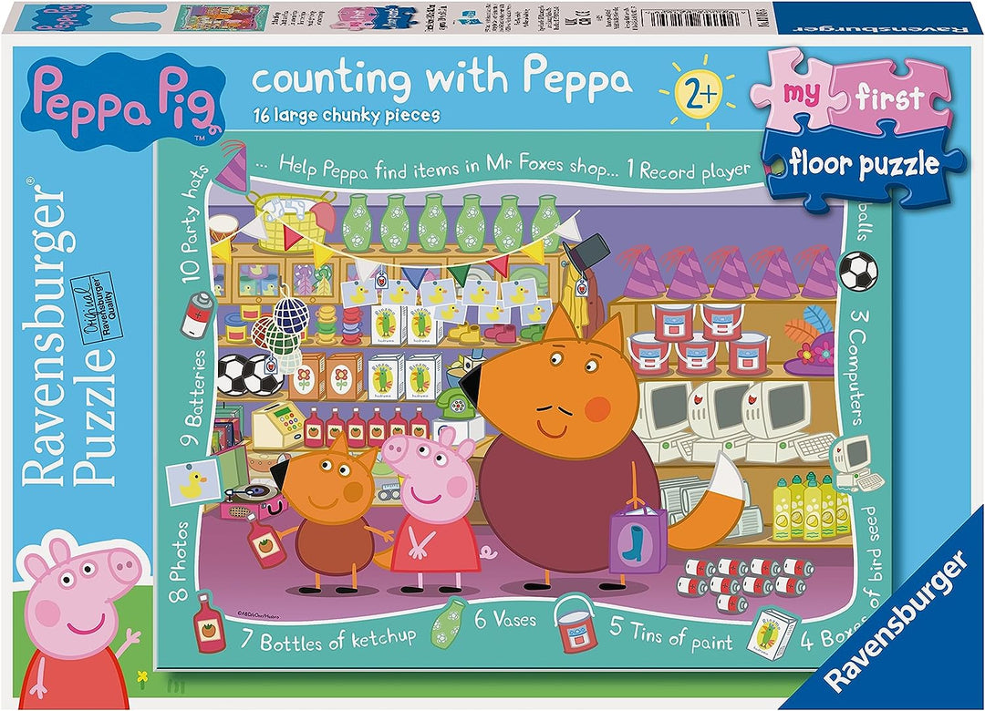 Ravensburger 3165 Peppa Pig Puzzle für den ersten Stock, 16 Teile, für Kinder ab 24 Monaten