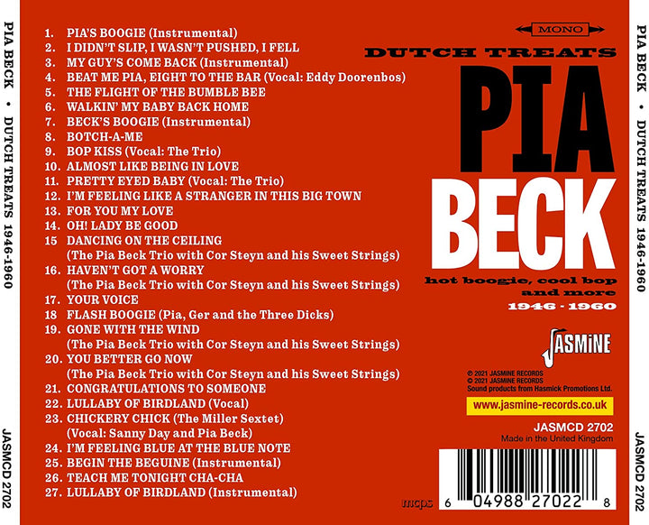 Pia Beck – Dutch Treats: Hot Boogie, Cool Bop and More 1946-1960 [Audio CD]
