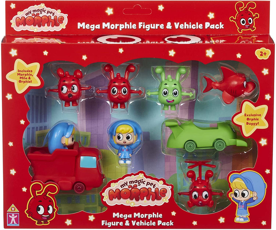 Charakteroptionen 07542 MEGA MORPHLE Figuren- und Fahrzeugpaket, Rot