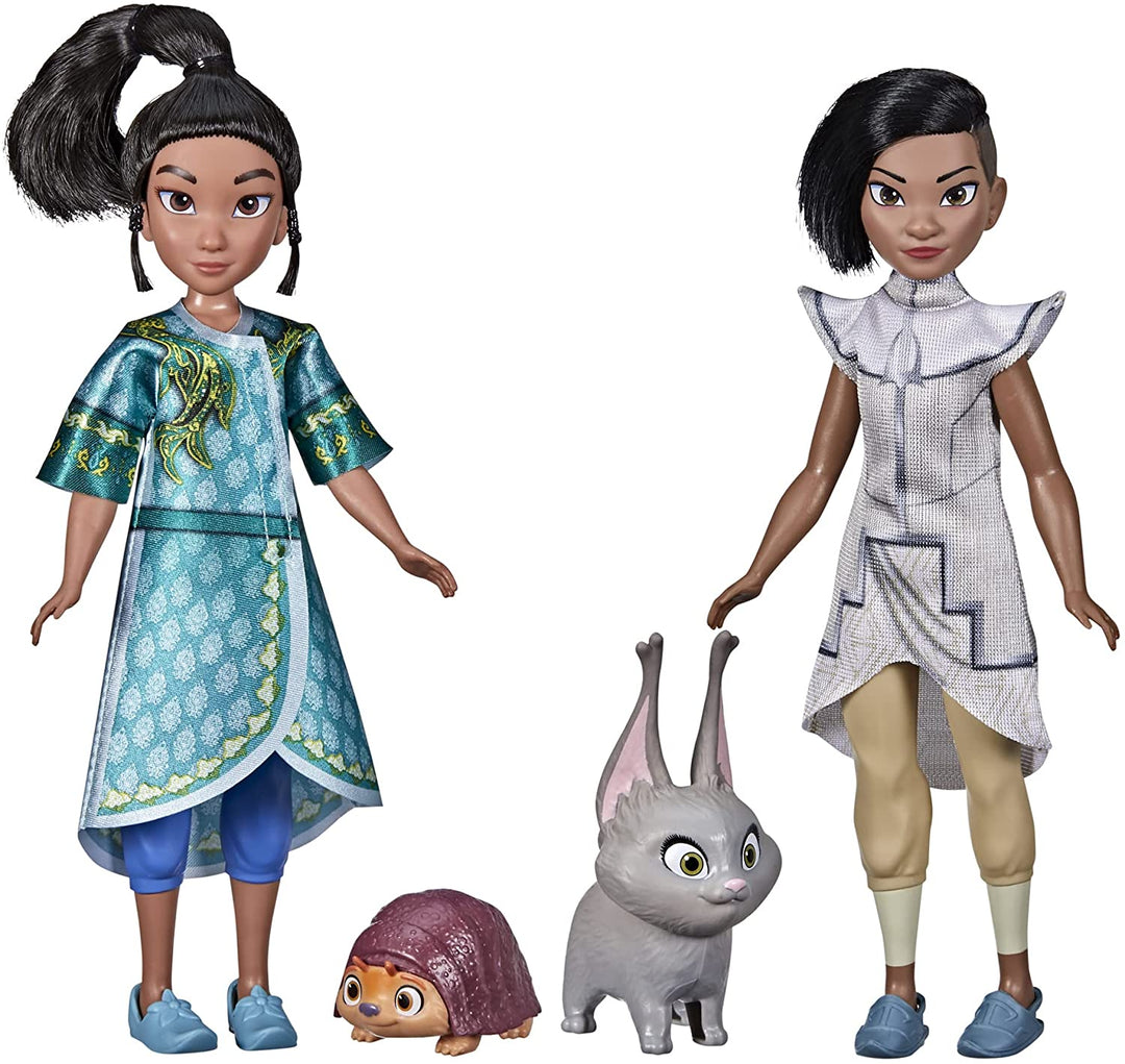 Disney&#39;s Raya et le dernier dragon Young Raya et Namaari poupées de mode 2-pack, vêtements de poupée de mode