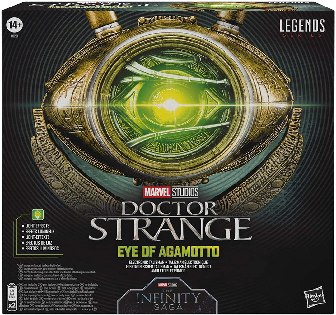 DR. STRANGE Marvel Legends Series Doctor Strange Premium-Rollenspiel Eye of Agamotto Elektronischer Talisman für Erwachsene, Fan-Kostüm und Sammlerstück, ab 14 Jahren, mehrfarbig F0221