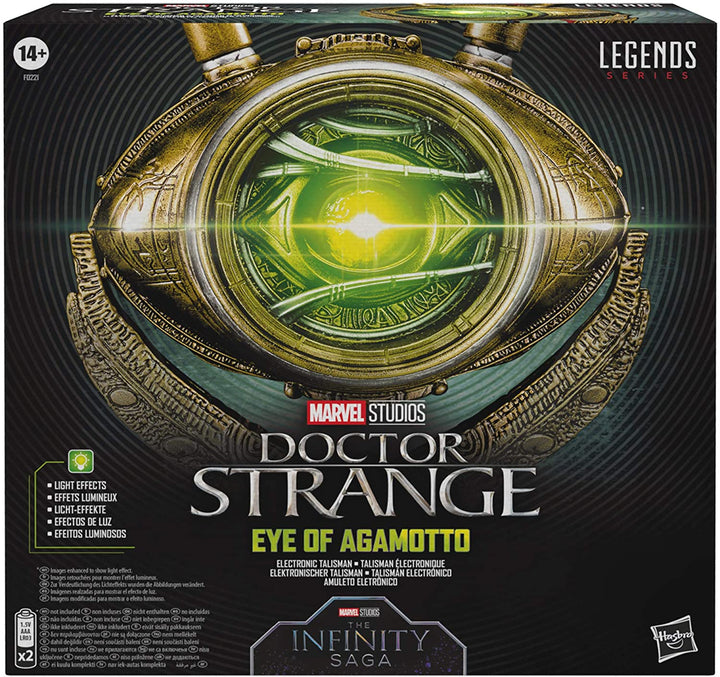 DR. STRANGE Marvel Legends Series Doctor Strange Premium-Rollenspiel Eye of Agamotto Elektronischer Talisman für Erwachsene, Fan-Kostüm und Sammlerstück, ab 14 Jahren, mehrfarbig F0221