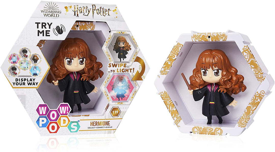WOW! PODS Harry Potter Wizarding World Leuchtende Wackelkopffigur | Offizielles Sammelspielzeug (Hermine)