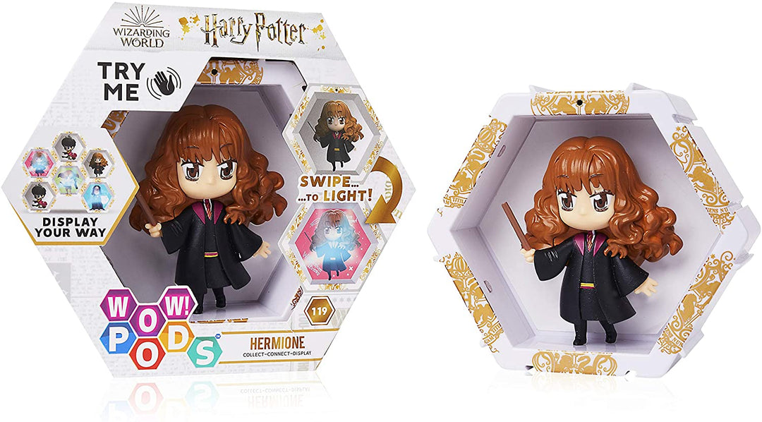 WOW! PODS Harry Potter Wizarding World Light-Up Bobble-Head Figure | Official Collectable Toy (Hermione)