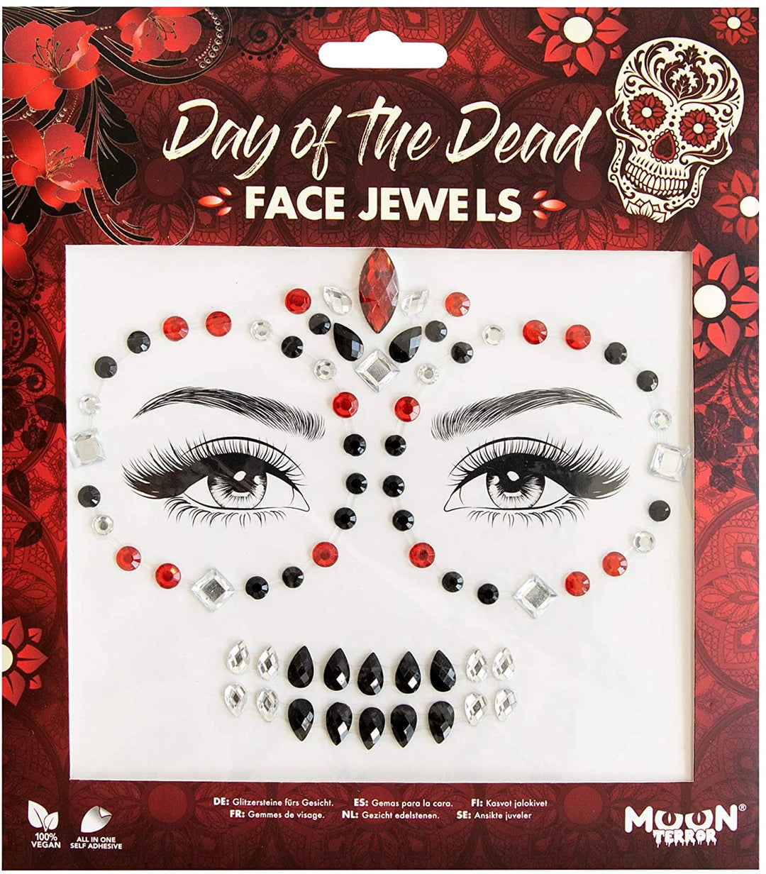 Gesichtsjuwelen von Moon Terror – Festival-Gesichts- und Körperedelsteine, Kristall-Make-up-Augenglitzer