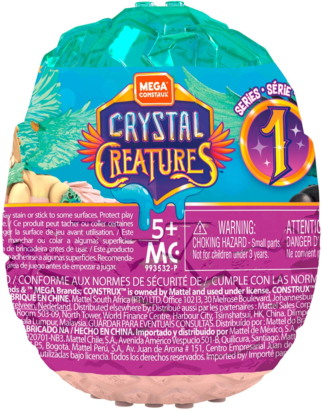 Mega Construx Crystal Creatures Blind Pack - Gli stili possono variare