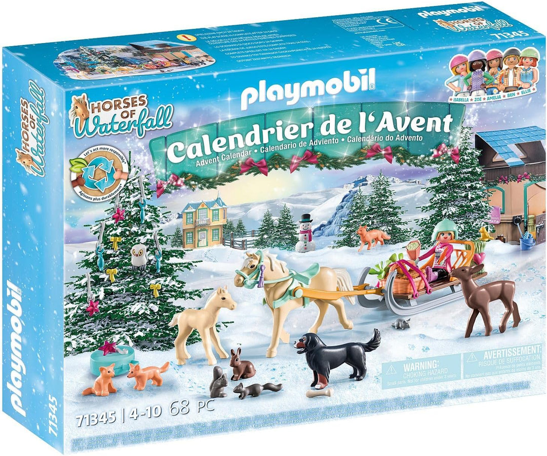 Playmobil 71345 Adventskalender – Weihnachtsschlittenfahrt, Countdown bis Weihnachten,