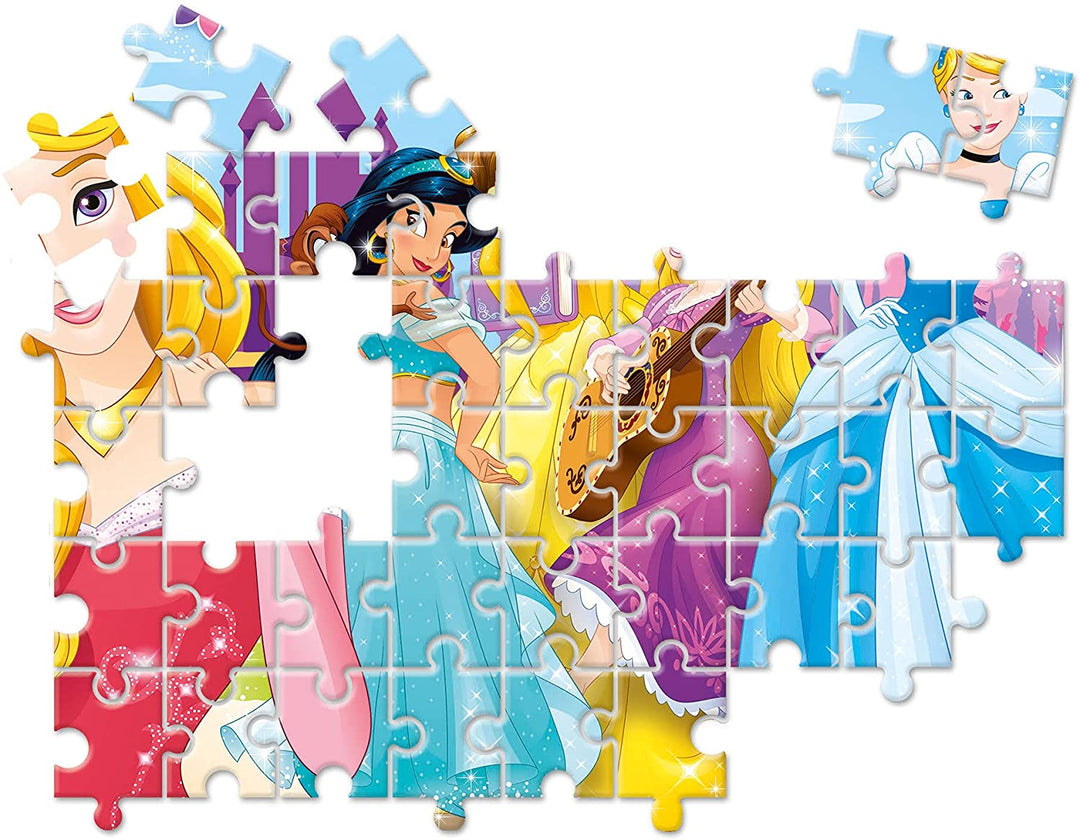 Clementoni 08503 Princesas Disney 08503-Supercolor Princess Puzzle, 30 Teile, mehrfarbig