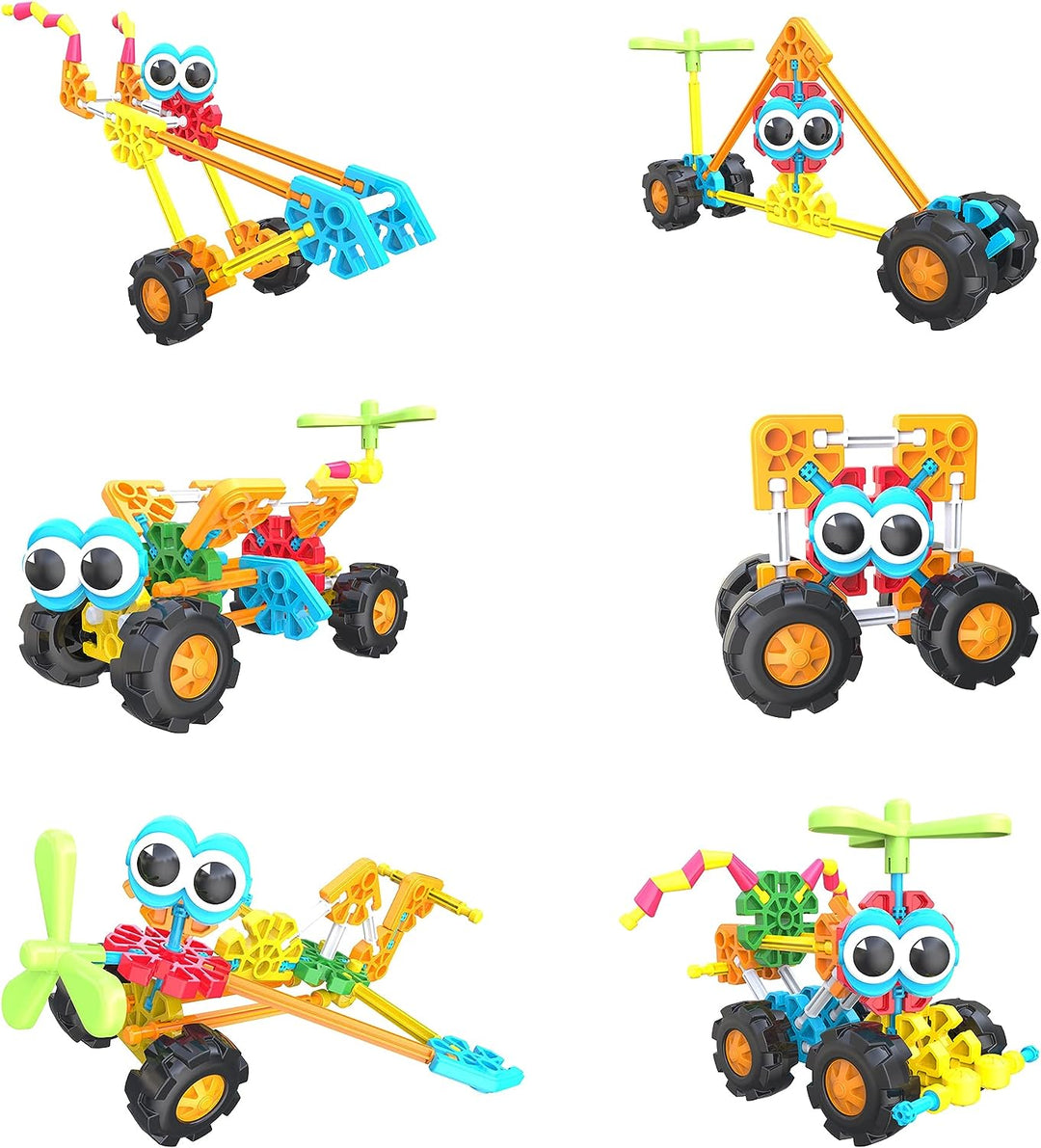 Basic Fun 85053 Kid K'NEX Zoomin' Buddies 20 Modellbauset, 48-teilig, mehrfarbig