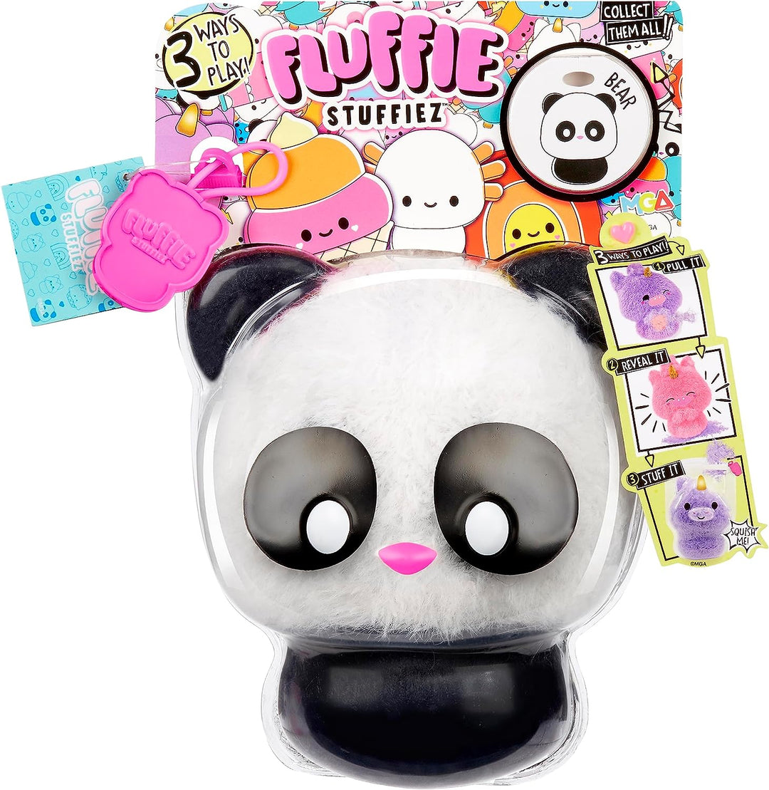 Fluffie Stuffiez Small Collectible Plush - PANDA - Suprise Reveal Unboxing with ASMR Fidget DIY Fur Pulling