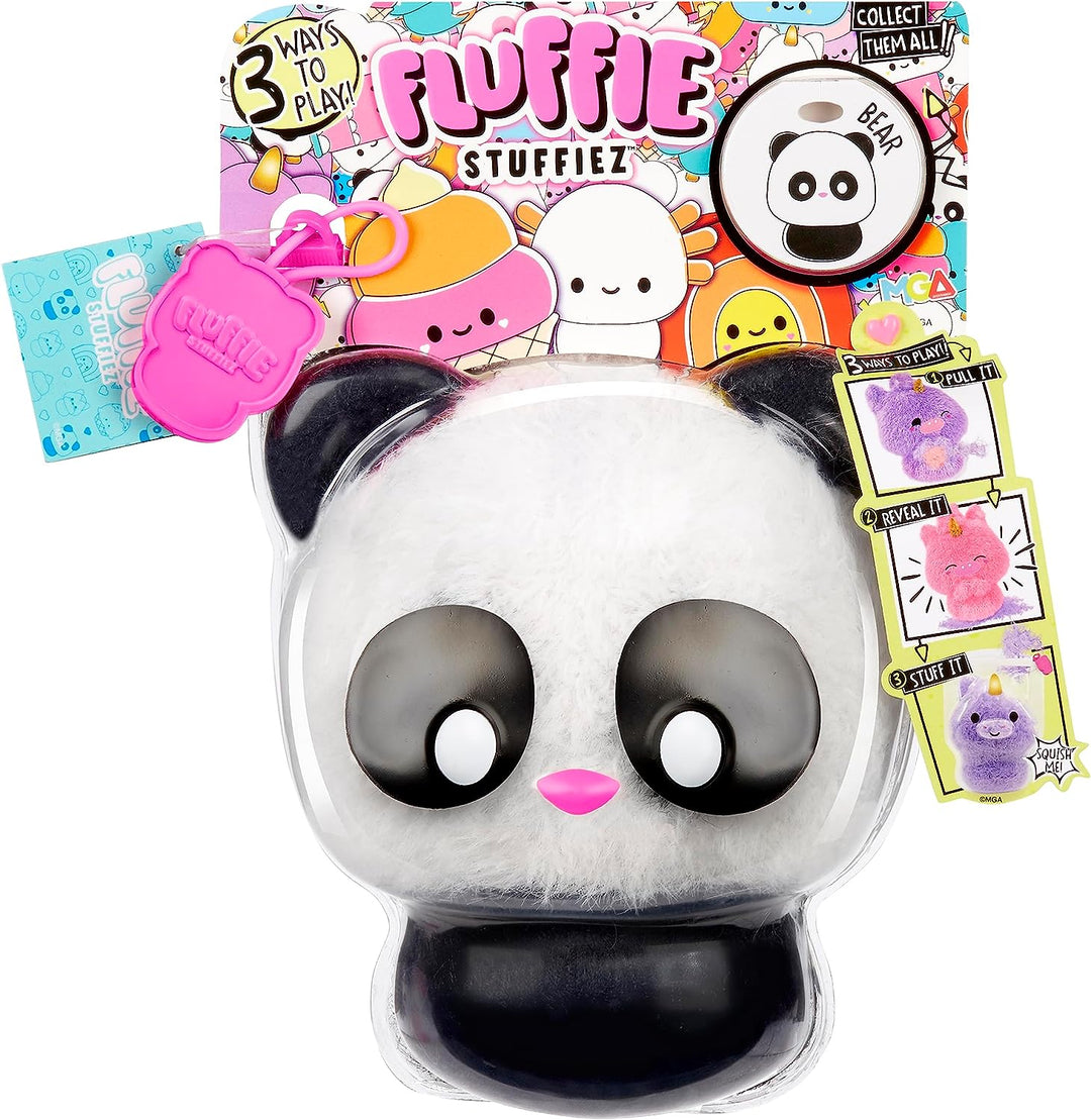 Fluffie Stuffiez Kleines Sammelplüschtier – PANDA – Überraschungsenthüllung beim Auspacken mit