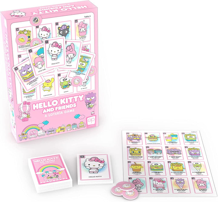 Hello Kitty® and Friends Loteria|Traditionelles Loteria Mexicana-Glücksspiel|Spiel im Bingo-Stil mit individueller Grafik und Illustrationen von Hello Kitty|Inspiriert von spanischen Wörtern und mexikanischer Kultur