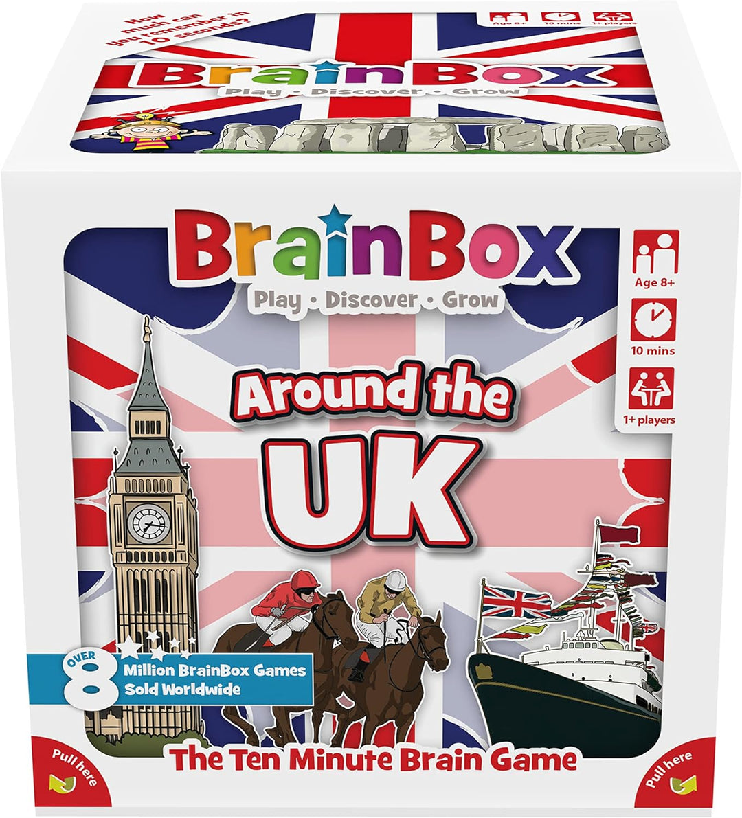 Brainbox Around The UK (Refresh 2022) Card Game Ages 8+ 1+ Players 10 Minutes Pl