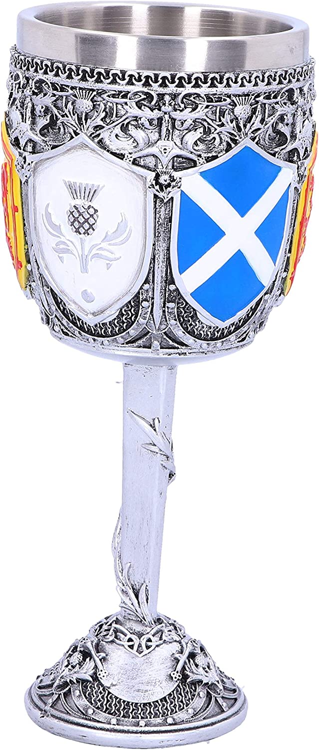 Nemesis Now B4697P9 Goblet of The Brave Scottish Shield Chalice 17cm, Resin w. S