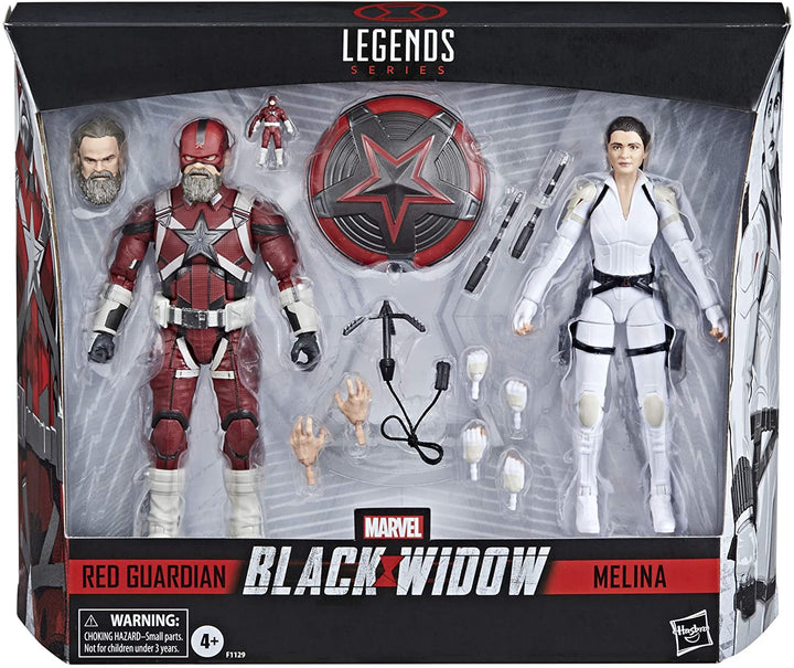 Hasbro Marvel Legends Series Avengers Red Guardian &amp; Melina Vostkoff Figuren im 6-Zoll-Maßstab, 2er-Pack, für Kinder ab 4 Jahren, keine Farbe