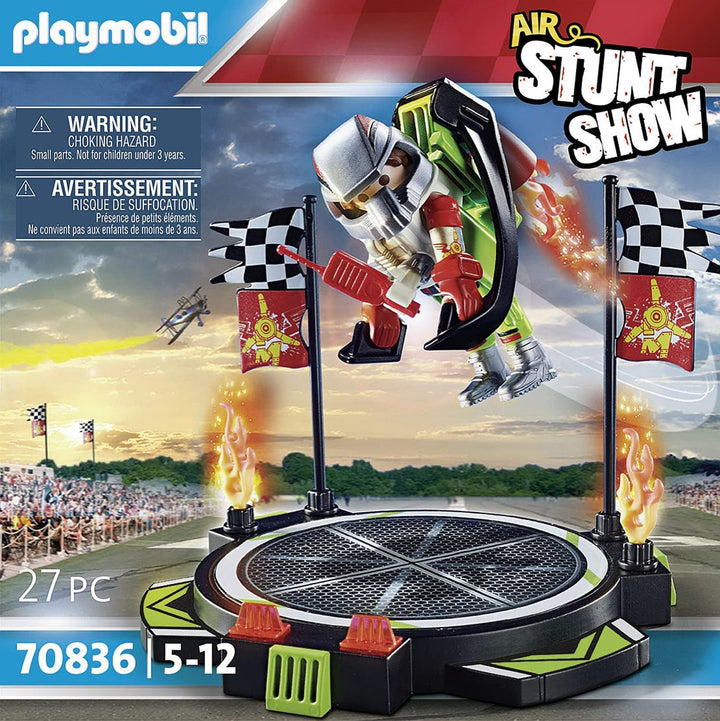 PLAYMOBIL Air Stunt Show 70836 Stuntman mit Jetpack, inkl. Startplattform,