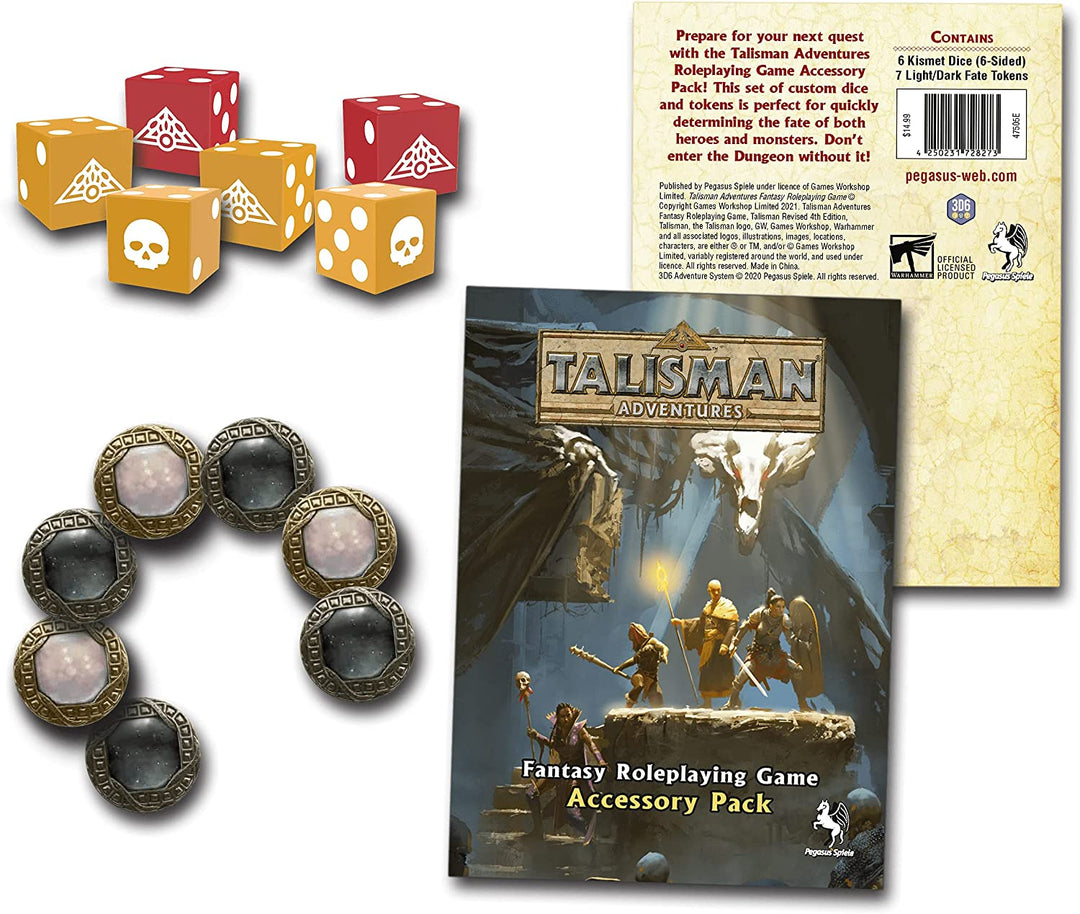 Talisman Adventures RPG Accessory Pack (Dice & Tokens)