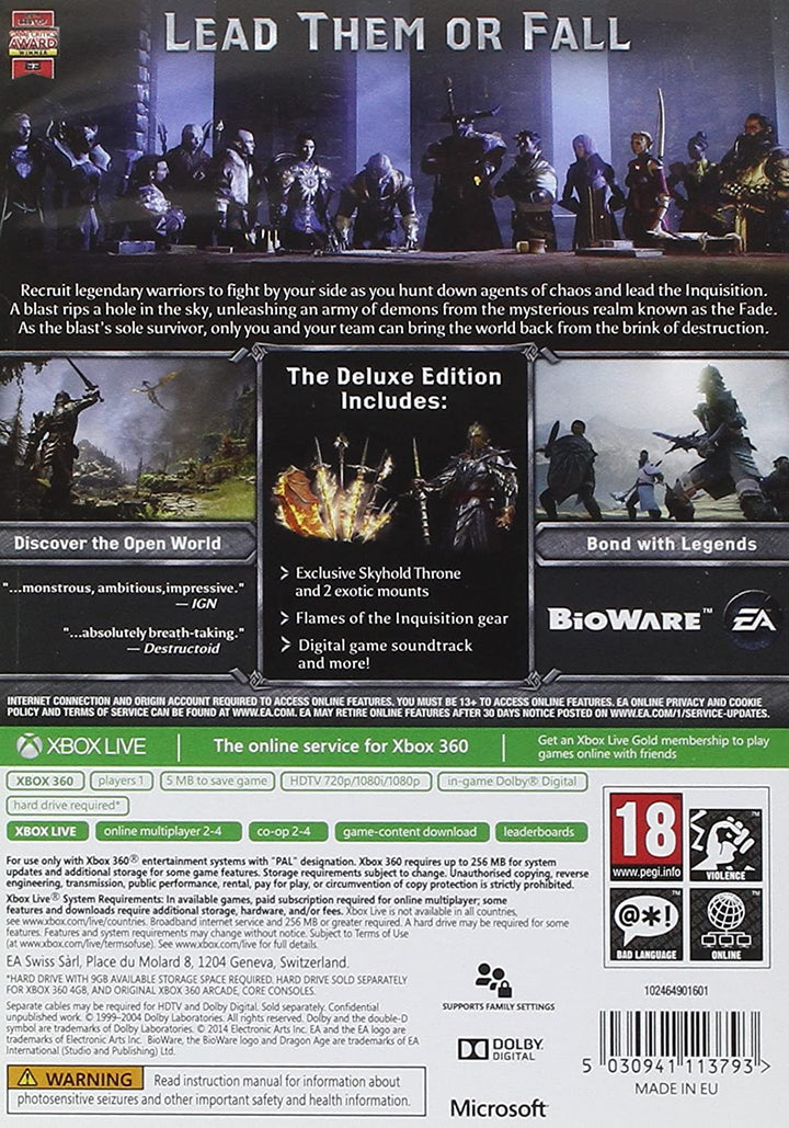 Dragon Age Inquisition Deluxe Edition XBOX 360-Spiel