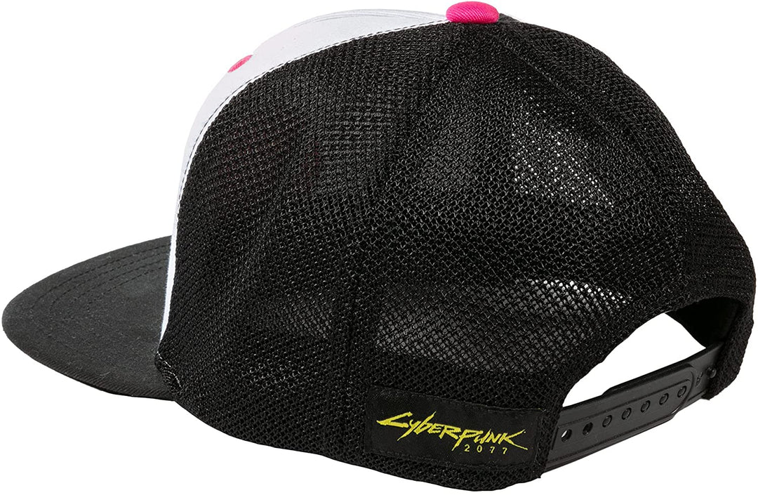 JINX Cyberpunk 2077 Night City Tourist Trucker Snap Back Hat, Black, Adult Size