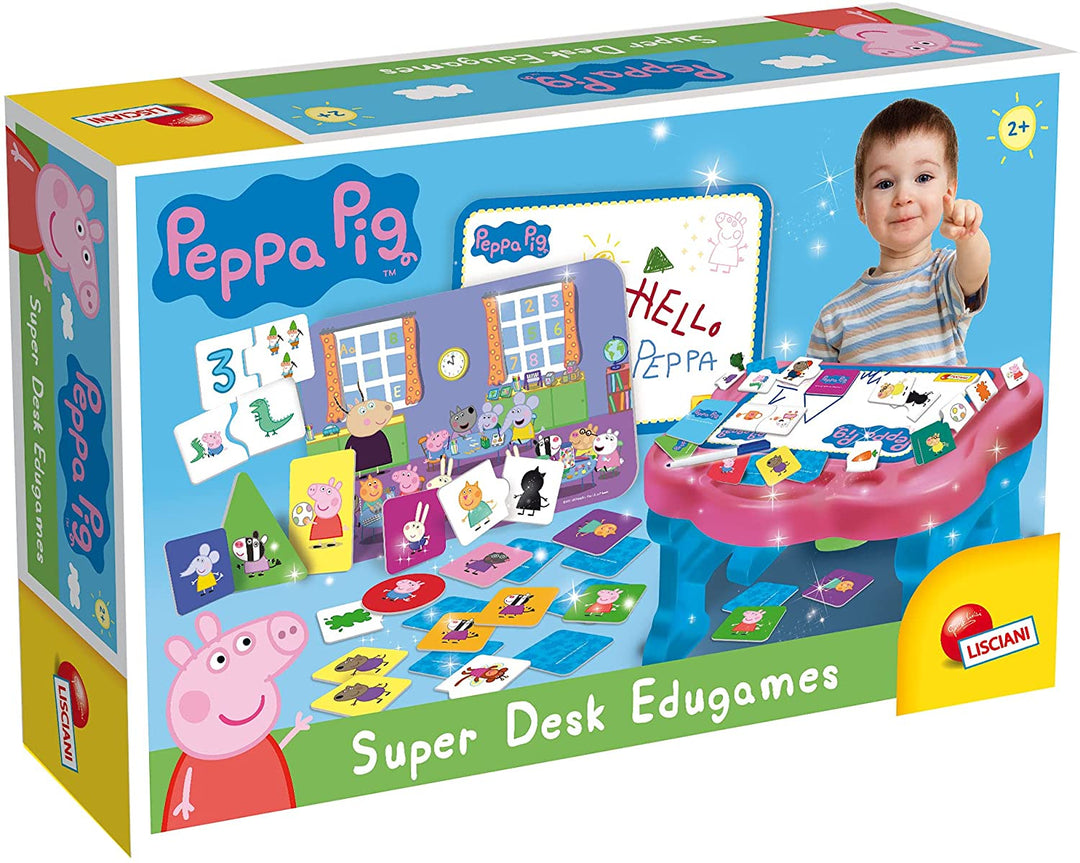 Liscianigiochi 89208 Peppa Pig Super Desk Edugames, Multi-Coloured