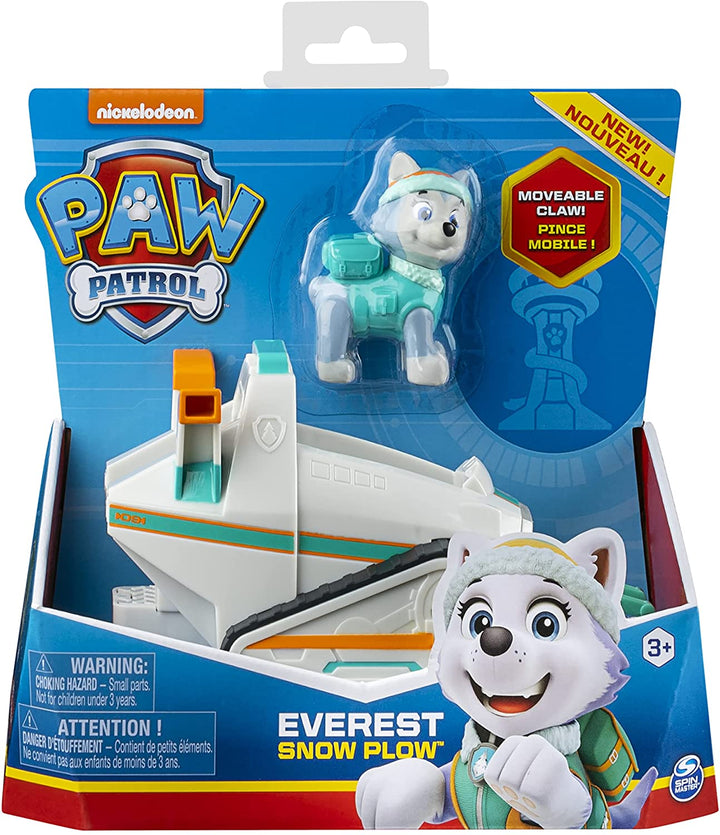 PAW Patrol Everests Schneepflugfahrzeug mit Sammelfigur für Kinder im Alter