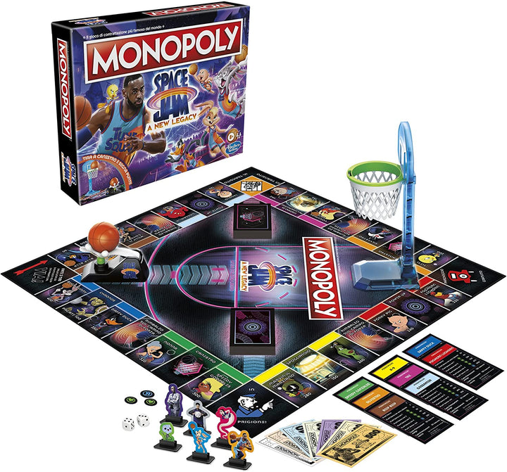 Monopoly: Space Jam: Ein Familienbrettspiel der New Legacy Edition, LeBron James Space Jam 2-Spiel, für Kinder ab 8 Jahren, mehrfarbig