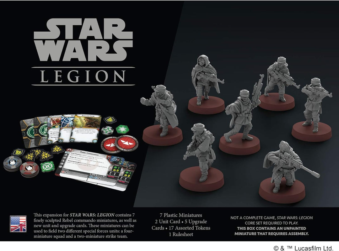 Atomic Mass Games | Star Wars: Legion Rebel Commandos Unit Expansion | Miniatures Game