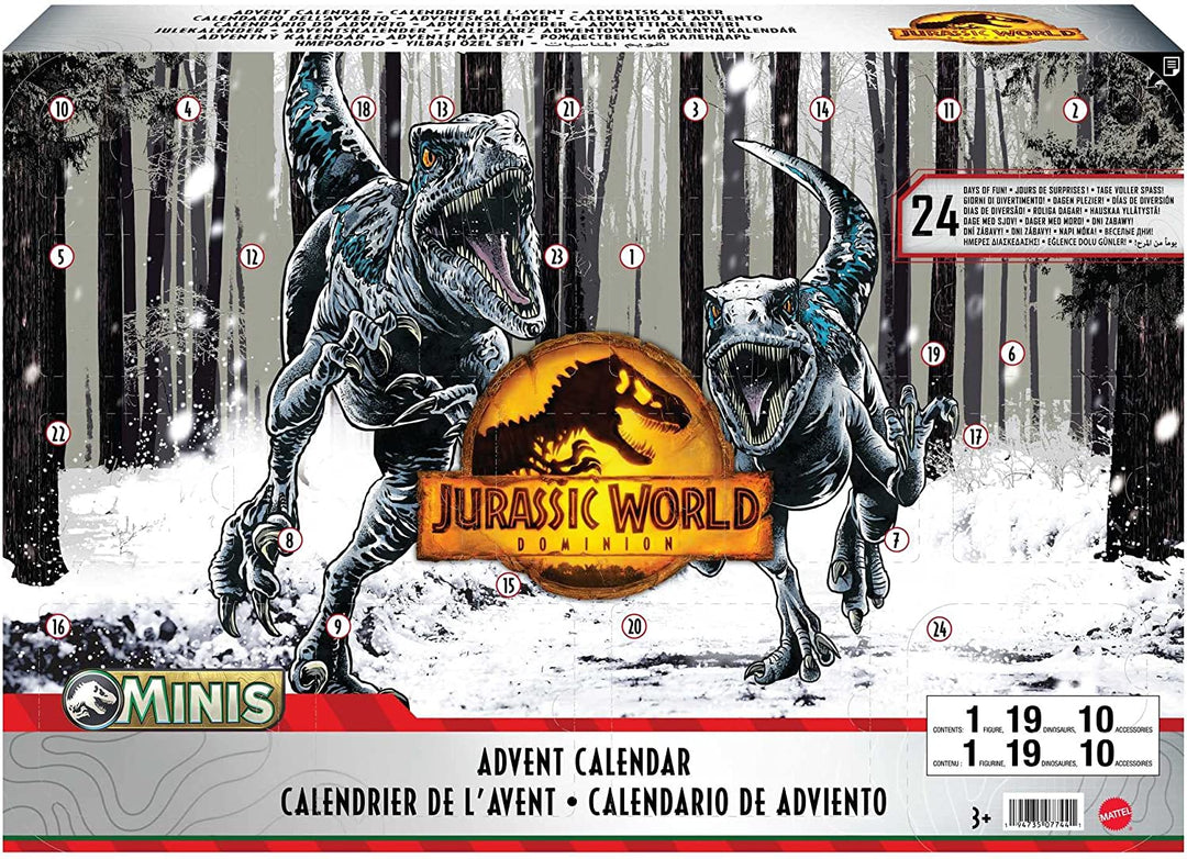 ?Jurassic World Dominion Feiertags-Adventskalender mit 24-Tage-Countdown