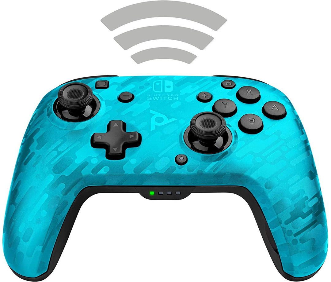 Pdp Controller Faceoff Deluxe+ Audio Wireless Switch Camo Blue