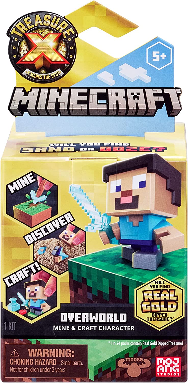 TREASURE X Minecraft Overworld Mine and Craft Character- Styles may Vary, 41682