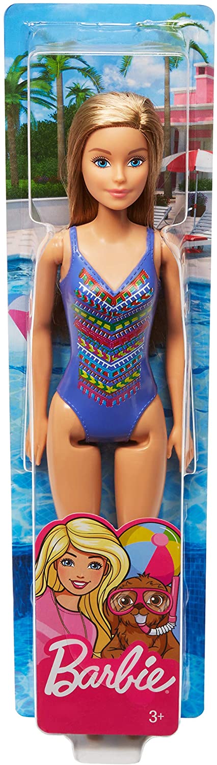 Barbie FJD97 strandpop, veelkleurig